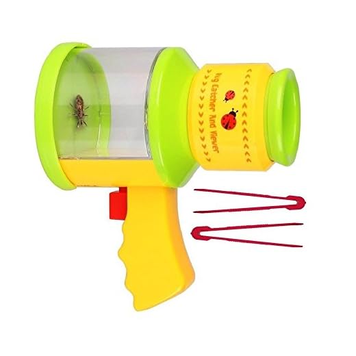 OLIVIA & AIDEN Childrens Bug Catcher and Viewer - Insect Magnifier, Catcher + 2 Bug Tweezers - Nature Exploration Microscope for Kids