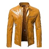【GENIESSEN SIE MAXIMALEN SCHUTZ】 Sie können diese Herrenjacke aus Kunstleder bei jeder Aktivität tragen, die Sie mögen. Die wasserdichte und winddichte Hülle sorgt für maximalen Schutz vor Wasser und kaltem Wind und lässt Sie modisch aussehen und gleichzeitig geschützt sein
