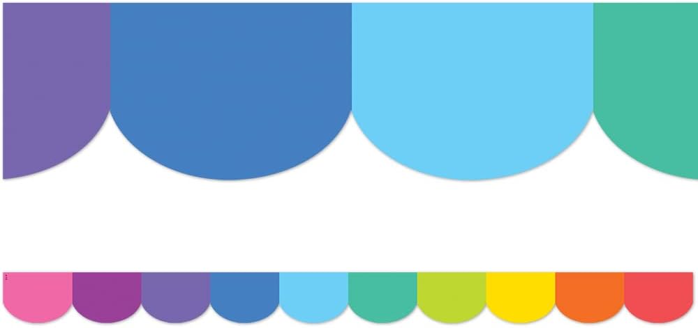Colorful Scalloped Die-Cut Border Trim