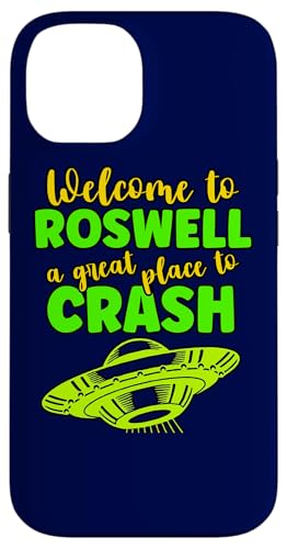 Bienvenido a Roswell UFO Crash Alien Spacecraft Souvenir Carcasa para iPhone 14
