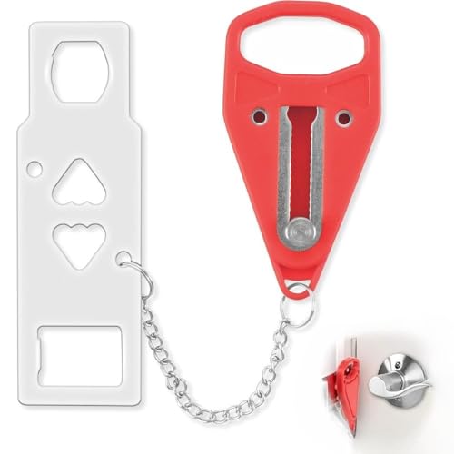 Portable Door Lock Home Security Door Lock Travel Lockdown Locks for Additional Safety and Privacy Perfect for Traveling Hotel Home Apartment College