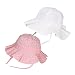 RORKEE Infant Toddlers Baby Girls Wide Brim Sun Protection Summer Floppy Hat(Pack of 2)