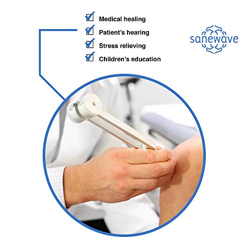 Sanewave 128 Hz Tuning Fork Medical Healing Instrument - Aluminum Sensory Tuning Forks For Healing Chakra Set - Soft Bag Human Biofield Diapason Therapy, Stress Reliever, 256 Hz #TOP1
