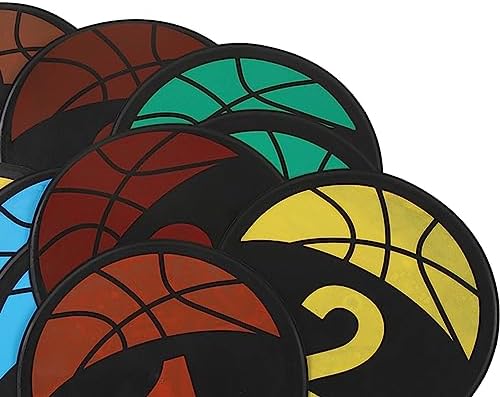 Dioche Flat Cones Spot Markers Set of 10 Numbered 1 10 for Soccer Basketball Speed Training Bright PVC Floor Markers for Sports Classroom Party Activities — view 8