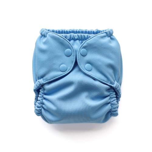 Image of Esembly Cloth Diaper Cover, Cornflower, Size 2 (18-35lbs) | Reusable, Waterproof, Breathable and Adjustable Outer Layer Over Absorbent Inner, Blowout Protection and Reusbale Swim Diaper