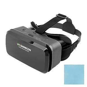 VR Headsets Virtual Reality Headsets for Phone Cell Phone 3D Glasses Helmets VR Goggles for TV Movies Video Games Support 4-6inches Mobile Screen,100° Large Viewing Angle(Black)