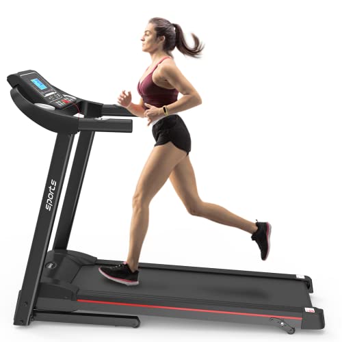 Image of Fitshow App Home Foldable Treadmill with Incline, Folding Treadmill for Home Workout, Electric Walking Running Treadmill Machine 5 inch LCD Screen 250 LB Capacity Music