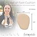 Foot Petals Ball of Foot Cushions, Metatarsal Pad, Lasting Comfort Relief, Prevent Toe Sliding, Overhang, Women's Heels, 1 Pair, Khaki