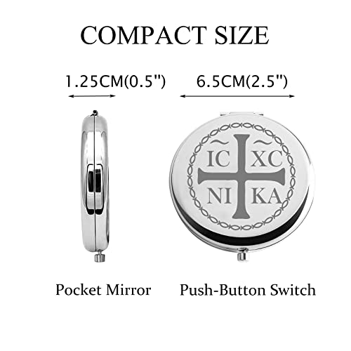 Chooro Christian Eastern Orthodox Gift Christian Gifts For Women Compact Mirror Folding Makeup Mirror Easter Birthday Gifts (Orthodox-M) #TOP1