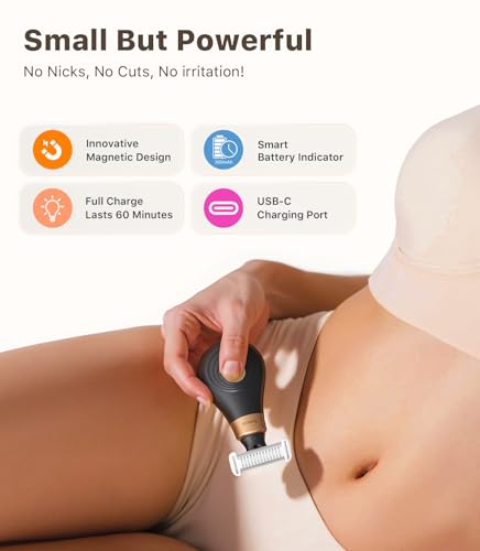 Trimcoo Mini Bikini Trimmer for Women - Intimate Pubic Hair Removal, Electric Body Groomer - image 2