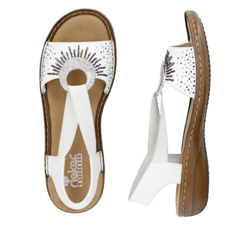Chaussures Rieker 6088080 blanches pointure 41 ultra légères - 7