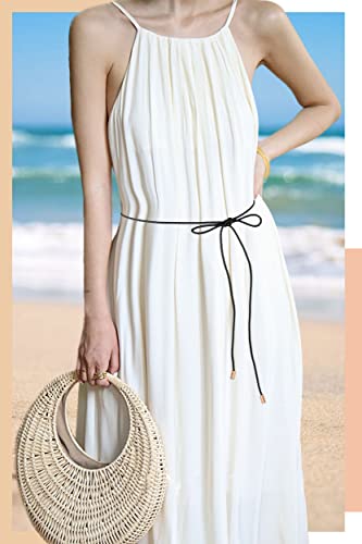 3 Pieces Women's Leather Waist Belt Woven Knitted Waist Belt/Rope/Chain Belt Tassel Rope Skinny Belt for Skirt Dress Party2