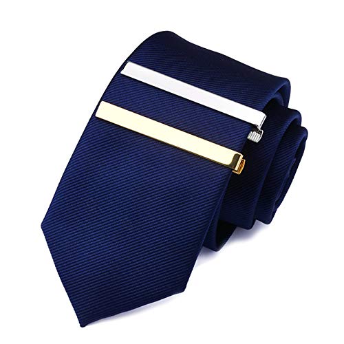 6 Pcs Tie Clips For Men, Black Gold Sliver Tie Bar Clip Set For Regular Ties For Wedding Anniversary Business And Best Gift #TOP4