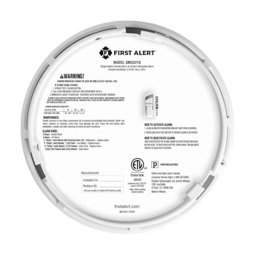 First Alert SMCO210 Sealed 10-Year Battery Combo Smoke and Carbon Monoxide Detector with Slim Profile Design - image 4