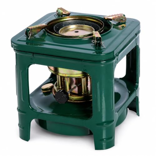 Portable Kerosene Stove Fogon De Petrleo Para Cuba Lightweight 8-Wicks Camp Stove Heater Outdoor Cooking BBQ Picnic Camping Backpacking Hiking Kerosene Furnace Burner (Green Square-2026)