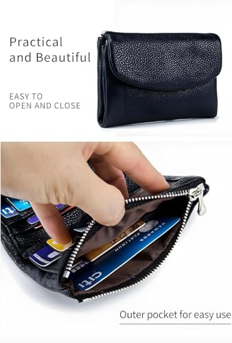 Unisex Pebble Leather Small Wallet, Natural Stone Texture Full Bifold Wallet, Compact Full Grain Leather Coin Purse2