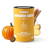 Chikko Pumpkin Spice Latte Mix, 1x130g – Instant Kürbis-Gewürz Latte Pulver – Cremig & Koffeinfrei – Vegan & Kalorienarm