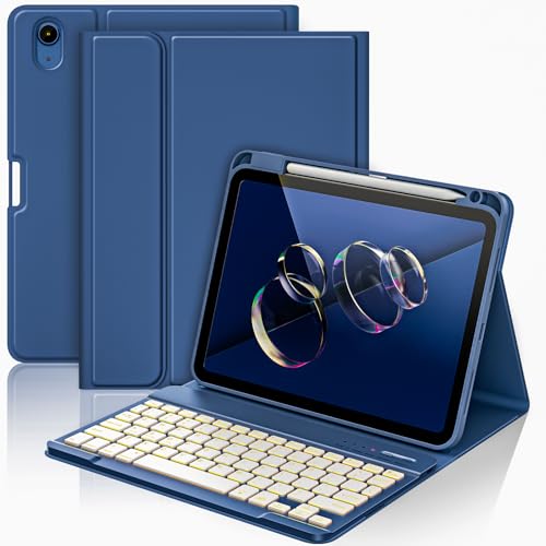 Étui avec clavier pour iPad A16 11e génération protection folio 10.9 pouces 2022 2025