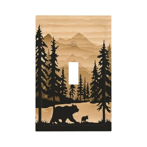 Plaque murale décorative en pin rustique ours marron pour embellir le bureau - 2