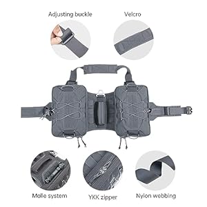   EXCELLENT-ELITE-SPANKER-Dog-Pack-Hound-Dog-Saddle-Bag-Backpack-for-Travel-Camping-Hiking-Medium-Large-Dog-with-2-Capacious-Side-PocketsGRY-L