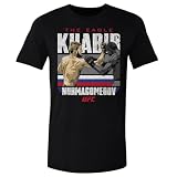500 LEVEL Khabib Nurmagomedov UFC Shirt - Khabib Nurmagomedov Uppercut WHT (Black, Large)