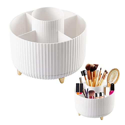 Organisateur Maquillage Rotatif, 15x15x12,5cm Rangement Maquillage Organisateur 360, Pot a Pinceau de Maquillage, Organisateur de Cosmétiques, Rangement Bureau 360 Degrés Pour Chambre à Coucher