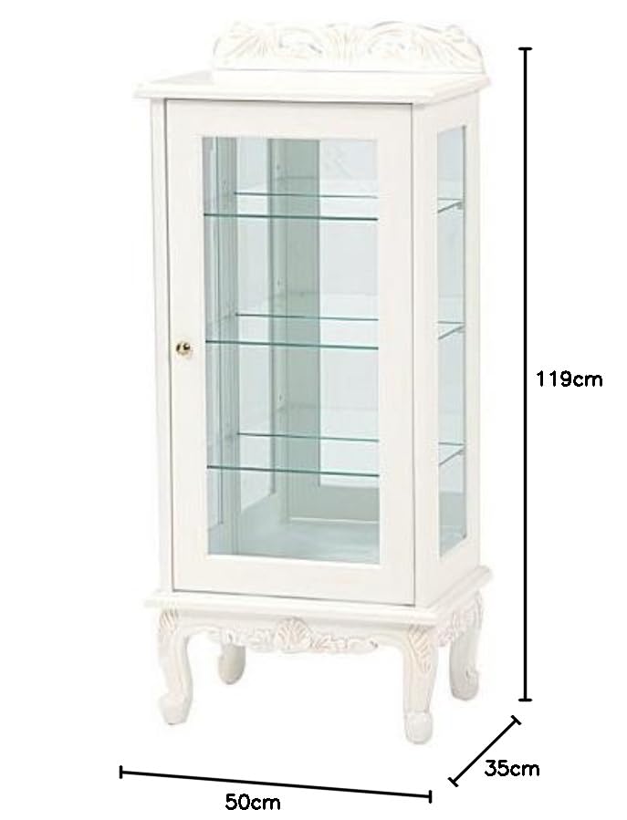 Amazon.co.jp: アンティーク調 強化ガラスキャビネット 収納
