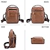 BAIGIO Men's Shoulder Bag Real Leather Vintage Cross Body Bags Men Crossbody Handbag Sling Satchel Bag with Handle for Work Travel Holiday Business #5