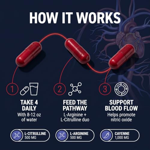 Image of Vasonoxol U.S. Patented Nitric Oxide Supplement with L-Arginine & L-Citrulline - Vegan, Non-GMO, 120 Veggie Capsules for Blood Pressure and Circulation Support