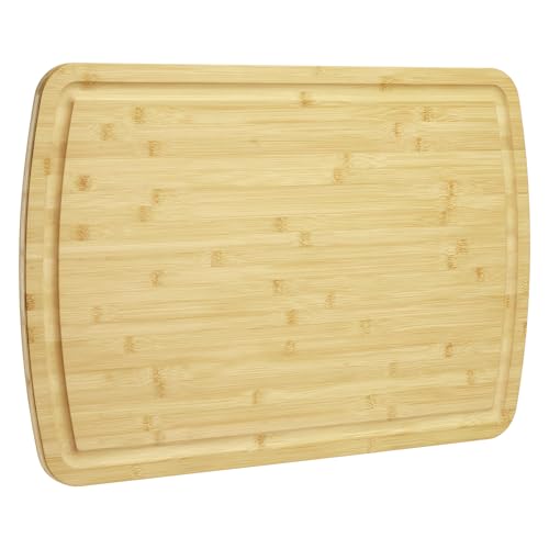 GAOMON Extra Large Bamboo Cutting Board for Kitchen, 30 x 20 Inch Wooden Chopping Board, Stove Top Cover Wood Butcher Block with Juice Groove for Meat