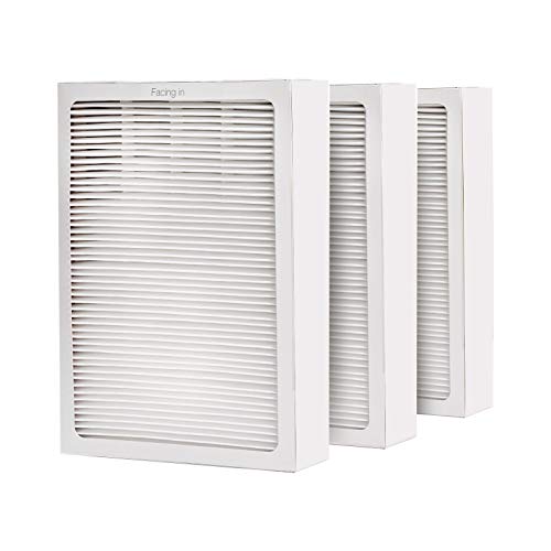 HASMX 3-Pack Replacement HEPA Air Purifier Filter for Blueair Part # 500 600 Series Classic 501 503 505 510 550E 555EB 601 603 605 650E Particle Filter, Pollen, Dust, Removal Stop Filters