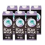 Malibu Mylk Unsweetened Vanilla Organic Flax Milk | 1800mg Omega-3 Per Serving, Shelf-Stable,...