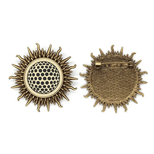 Broche de golf design géométrique : métal noble et finitions minimalistes de prestige