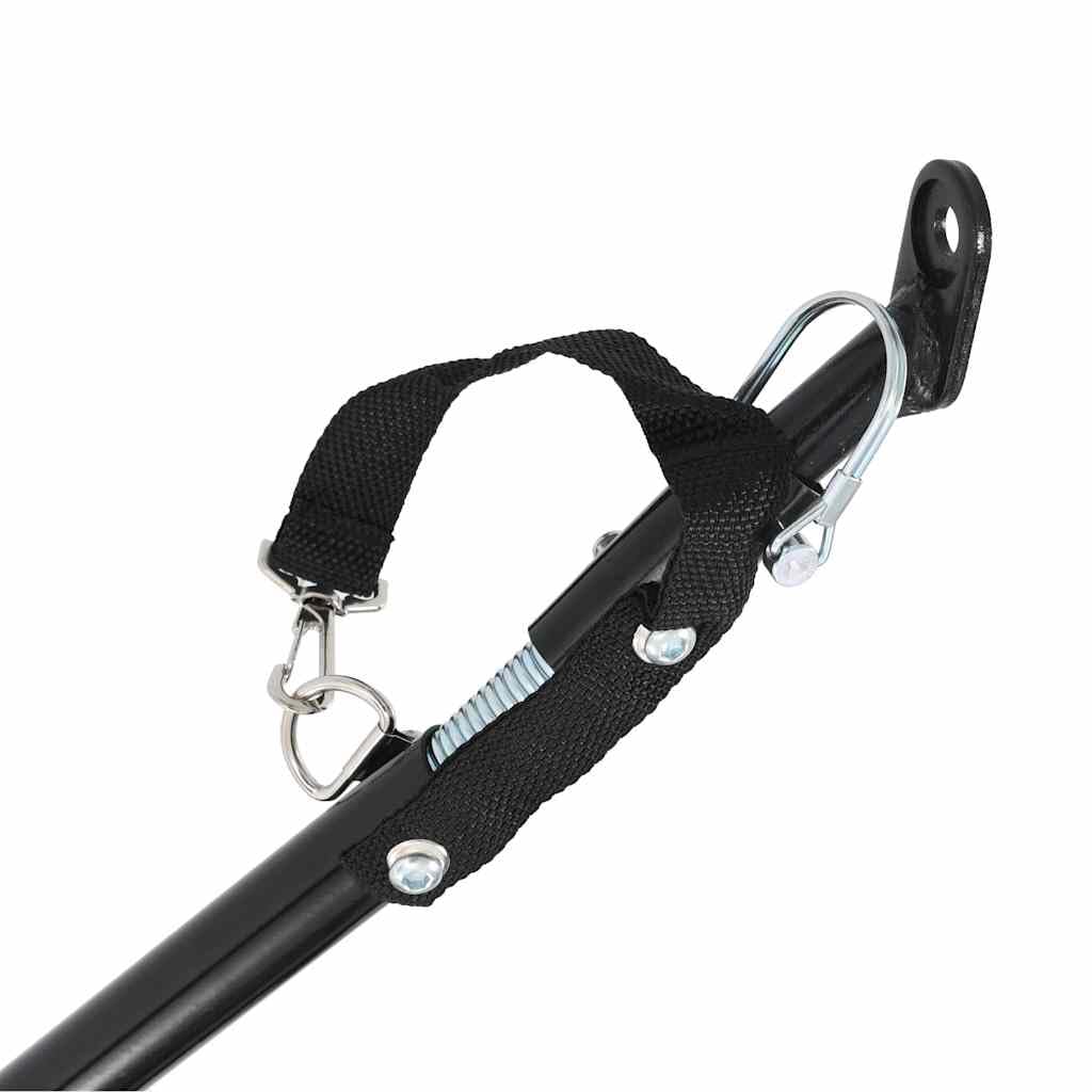vidaXL Rimorchio Bici e Carrello Jogging per Animali 2-in-1 Pieghevole con Finestre Trasportino Passeggino Carrello Cani Gatti Rosso Nero