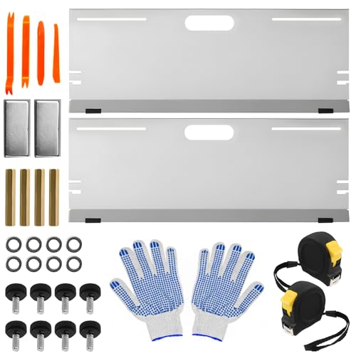 OKSTENCK - OKSTENCK Wheel Alignment Tool,Includes Two Stainless Steel Tool Positioning Plates, Two 5-Metre Tape Measures, Four Positioning Rods and Magnetic Slots.