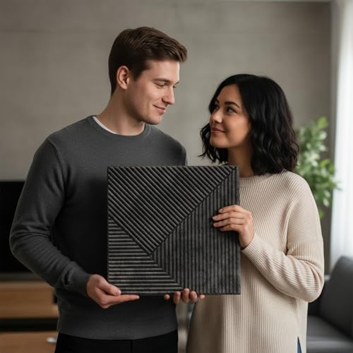 Image of Kayra Decor 3D PVC Wall Panel - Fluted Design, Nexa Gray Color 19.7 inch x 19.7 inch (Pack of 18) - Covers 48.51 Sq. Ft.
