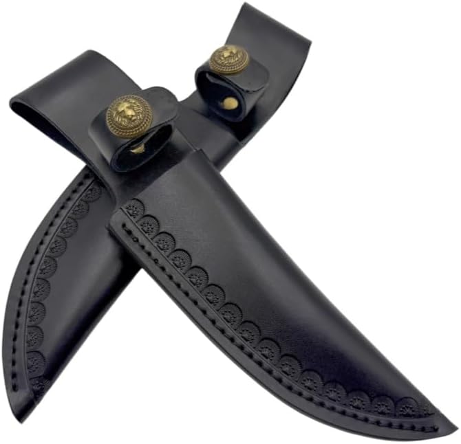 1PC Knife Sheath with Belt Loop, Leather Protective Cover with Snap Closure, for Home Kitchen Outdoor