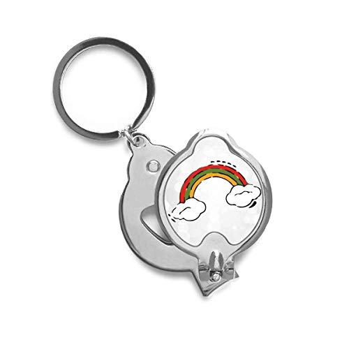 Coupe-ongles trimmer motif arc-en-ciel temps et vent pour soin des ongles