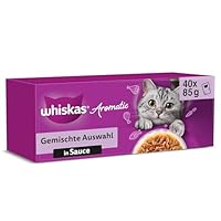WHISKAS Aromatic Nassfutter in Sauce für Katzen 40 x 85g Fisch Auswahl