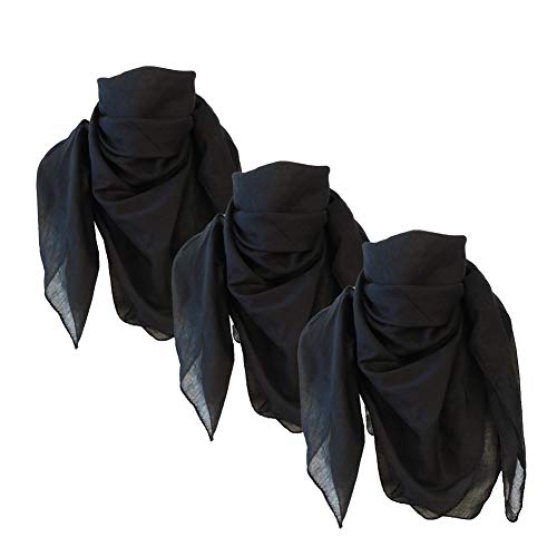 MB MÜLLER Extraordinary Gifts Multifunktionstuch Baumwolltuch Halstücher Tücher Atmungsaktiv und Weich Schal Sommer für Damen Herren Unisex (Schwarz Set) Cover