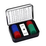 Annietfr Left Right Center Dice Game Set with 3 Dices + 36 Pcs Colorful Chips