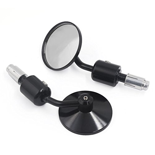OKSTNO Motorcycle CNC Handle Bar End Mirrors 3"Round 7/8" for Yamaha Suzuki