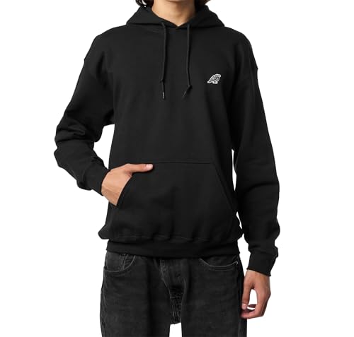 Vans Mens California Quality Pullover Hoodie | Warm Fleece Lining Regular Fit Graphic Sweatshirt Thick Cotton & Polyester Fabric Black