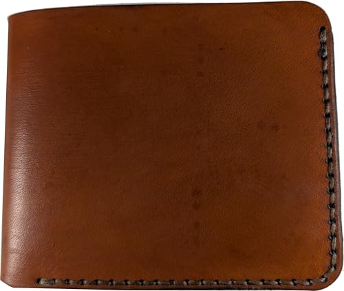 Men's Bi-Fold Leather Wallet, 6 Card Slots, Light Brown, Classic2