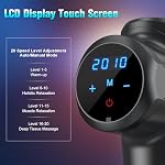Muscle Massage Gun Deep Tissue Percussion Massager - Portable Handheld Sport Massagers for Athletes, Quiet & Powerful Brushless Motor Cordless, 20 Speed Level,Wattne W2 (Black)