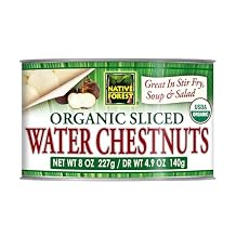 Native Forest Organic Sliced Water Chestnuts - Water Chestnuts Sliced Canned Organic, Water Chestnuts Canned, USDA Organic - 8 Ounce Pack of 6