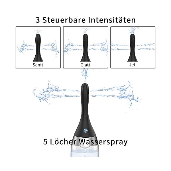 350ml Elektrische Analdusche Frauen, Männer Zur Intimdusche & Vaginaldusche mit Rückfluss Verhütung, Adorime Silikon… – Bild 3