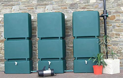 Technik Rain Tank System 2400L Green - Outdoor Garden Irrigation - Rainwater Harvesting
