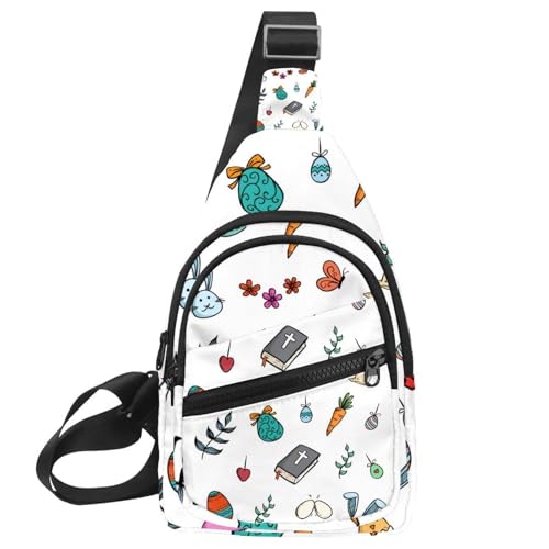 Sac à dos à bandoulière imperméable panda multicolore pour homme 30x18cm