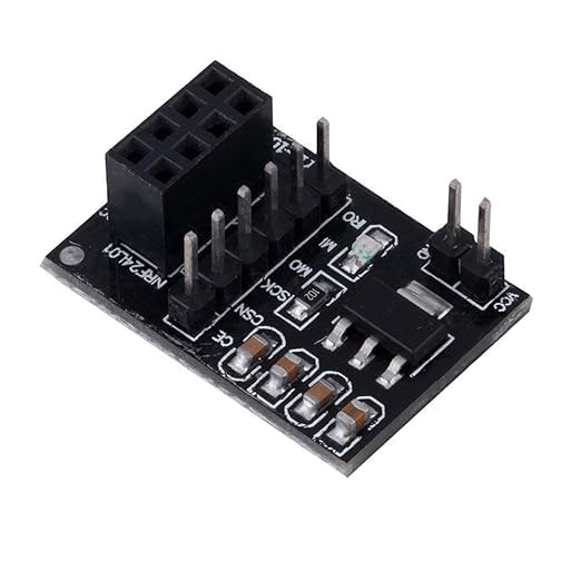 NRF24L01 8 Pin Socket Breakout Adapter Module with 3.3V Regulator Plate and Wireless Transceiver Module compatible with Arduino-image-24
